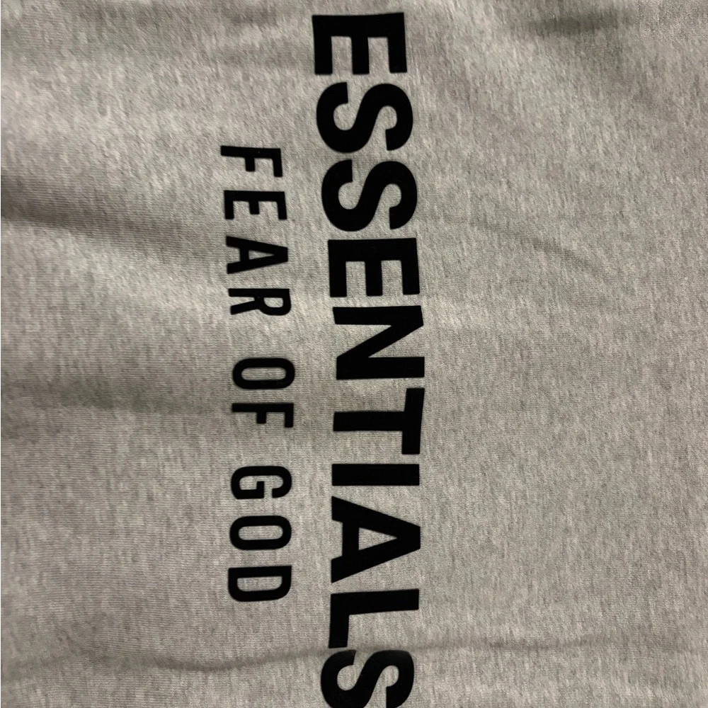Essentials fear of god Light Heather Gray Fleece Hoodie FW2024 Xsmall - Picture 4 of 5